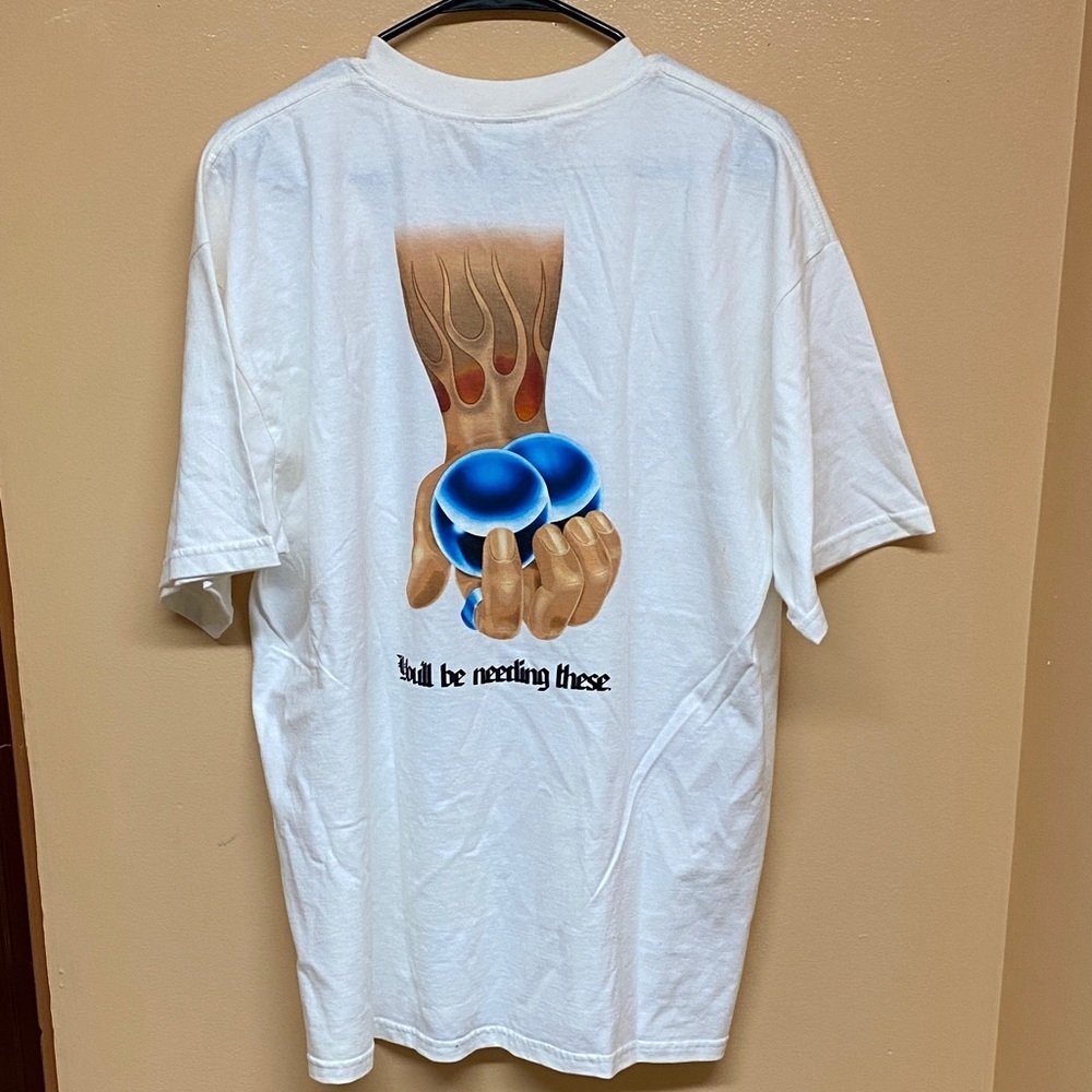 Vintage No Fear “You’ll Be Needing These” Men's White Graphic T-Shirt Size XL - Picture 2 of 8